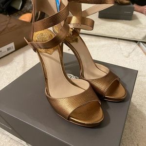 Vince Camuto gold heels